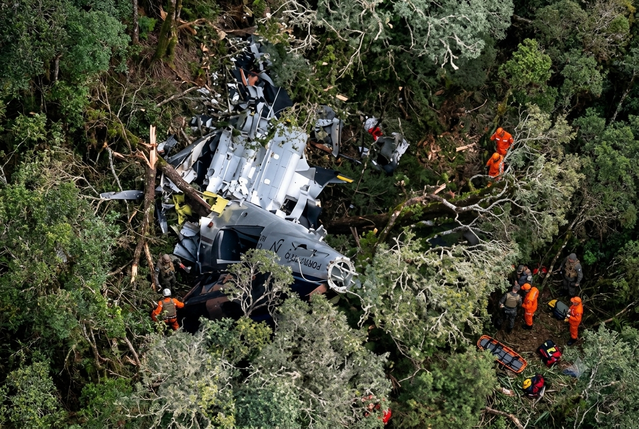 Tragédia na Serra Catarinense: Destroços de Helicóptero São Localizados e Autoridades Confirmam Morte de Ocupantes